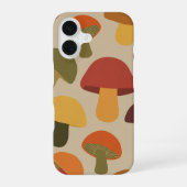Vintage Natural Mushroom Pattern iPhone 16ケース (裏面)