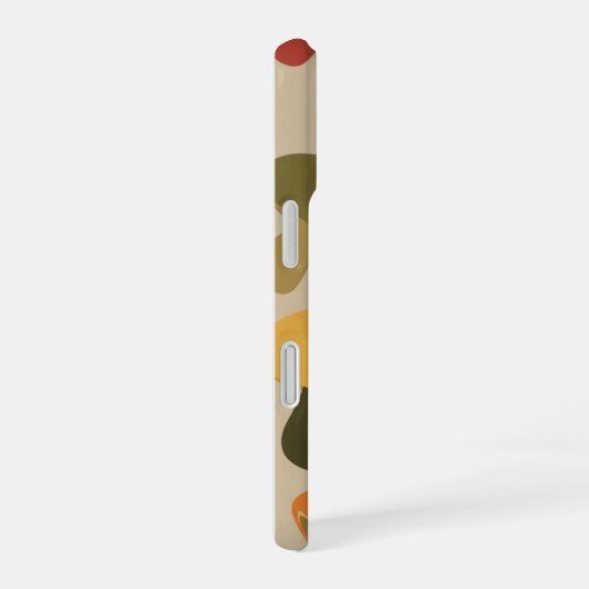 Vintage Natural Mushroom Pattern iPhone 16ケース (右側面)