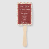 Vintage Nature Tulip Flower Spring Wedding Program ハンドファン (正面)