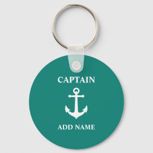 Vintage Nautical Anchor Captain Name or Boat Name キーホルダー