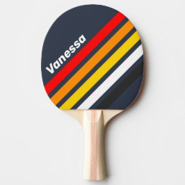 Vintage Nautical Harbor Angled Striping with Name 卓球ラケット