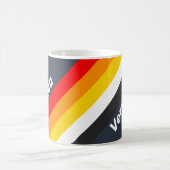 Vintage Nautical Harbor Stripes with Name コーヒーマグカップ (中央)