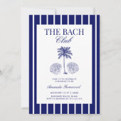 Vintage Navy Beach Bachelorette Club Weekend 招待状 (正面)