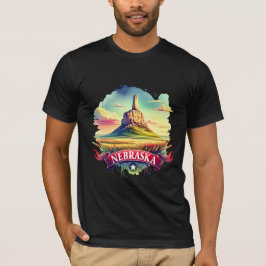 Vintage Nebraska Map T-Shirts – Retro us state Tシャツ