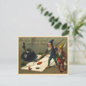 Vintage Neujahrskarte "Zwerge" ポストカード (スタンド正面)