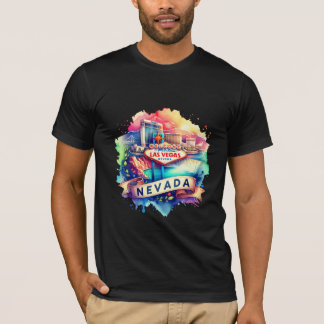 Vintage Nevada Map T-Shirts – Retro us state Tシャツ