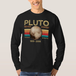 Vintage Never Forget Pluto Nerdy Astronomy Space S Tシャツ