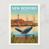 Vintage New Bedford Massachusetts ポストカード (正面)