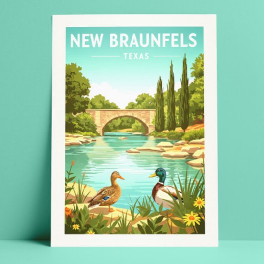 Vintage New Braunfels Texas ポストカード