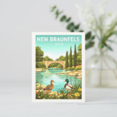Vintage New Braunfels Texas ポストカード (スタンド正面)