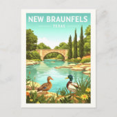 Vintage New Braunfels Texas ポストカード (正面)