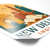 Vintage New Delhi India Travel – Retro フォトプリント (角)