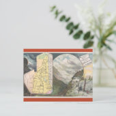 Vintage New Hampshire Map ポストカード (スタンド正面)