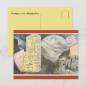 Vintage New Hampshire Map ポストカード (正面/裏面)