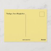 Vintage New Hampshire Map ポストカード (裏面)