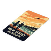 Vintage New Jersey Shoreline Sunset マグネット (左側)