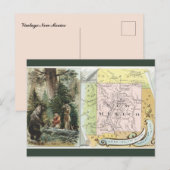 Vintage New Mexico Map ポストカード (正面/裏面)