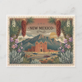 Vintage New Mexico Travel Poster Art ポストカード