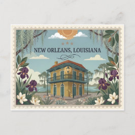 Vintage New Orleans Louisiana Travel シーズンポストカード