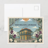 Vintage New Orleans Louisiana Travel シーズンポストカード (正面/裏面)