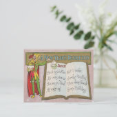 Vintage New Year's Resolution Jester  ポストカード (スタンド正面)