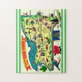 Vintage New York 11x14 State Map ジグソーパズル (縦)
