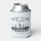 Vintage New York | Retro NYC Skyline 缶クーラー (缶正面)