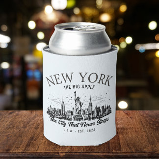 Vintage New York | Retro NYC Skyline 缶クーラー
