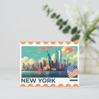 Vintage New York Sehenswürdigkeit Fotopostkarte ポストカード