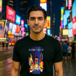 Vintage New York Times Square Atomic Age Tシャツ