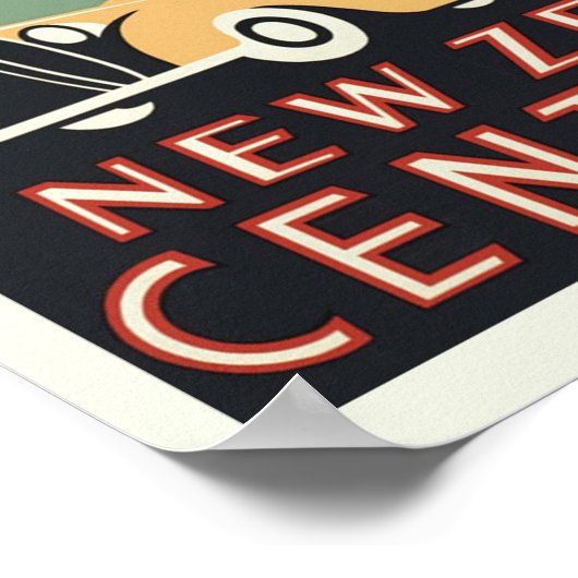 Vintage New Zealand Centennial ポスター (角)