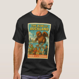 Vintage New Zealand Kiwi Retro Monster Art Tシャツ