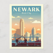 Vintage Newark New Jersey ポストカード (正面)