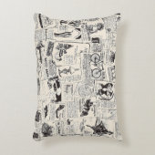 Vintage Newspaper  アクセントクッション (正面(垂直))