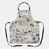 Vintage Newspaper エプロン (正面)