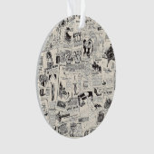 Vintage Newspaper  オーナメント (正面)