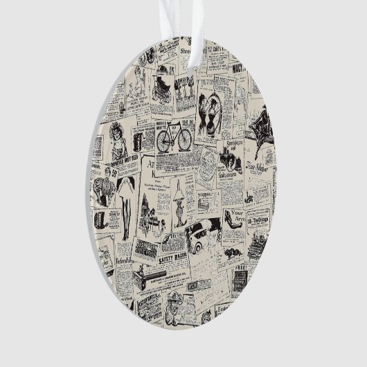 Vintage Newspaper  オーナメント (正面)
