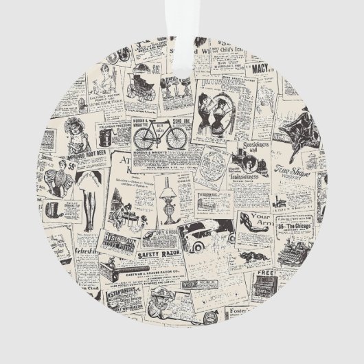 Vintage Newspaper  オーナメント (裏面)