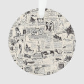 Vintage Newspaper  オーナメント (正面)