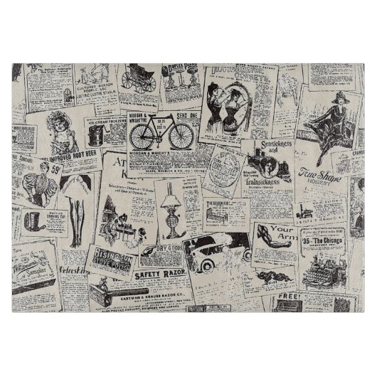 Vintage Newspaper   カッティングボード (正面)