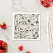 Vintage Newspaper   スタンダードカクテルナプキン (インサイチュ)