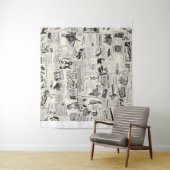 Vintage Newspaper タペストリー (インサイチュ)