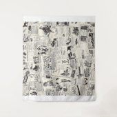 Vintage Newspaper タペストリー (正面)