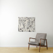 Vintage Newspaper  タペストリー (インサイチュ(横))