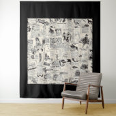 Vintage Newspaper   タペストリー (インサイチュ)