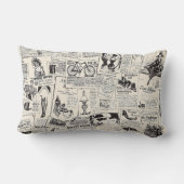 Vintage Newspaper   ランバークッション (裏面)