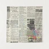 Vintage newspaper advertising タペストリー (正面)