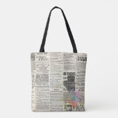 Vintage newspaper advertising トートバッグ (裏面)