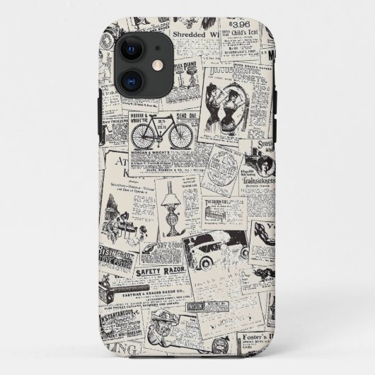 Vintage Newspaper Case-Mate iPhoneケース (裏面)