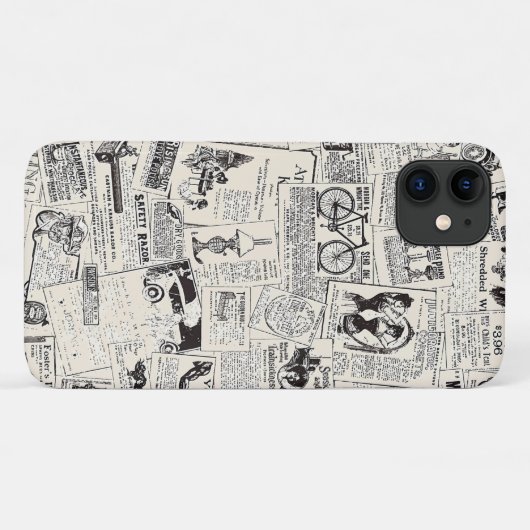 Vintage Newspaper Case-Mate iPhoneケース (裏面(横))